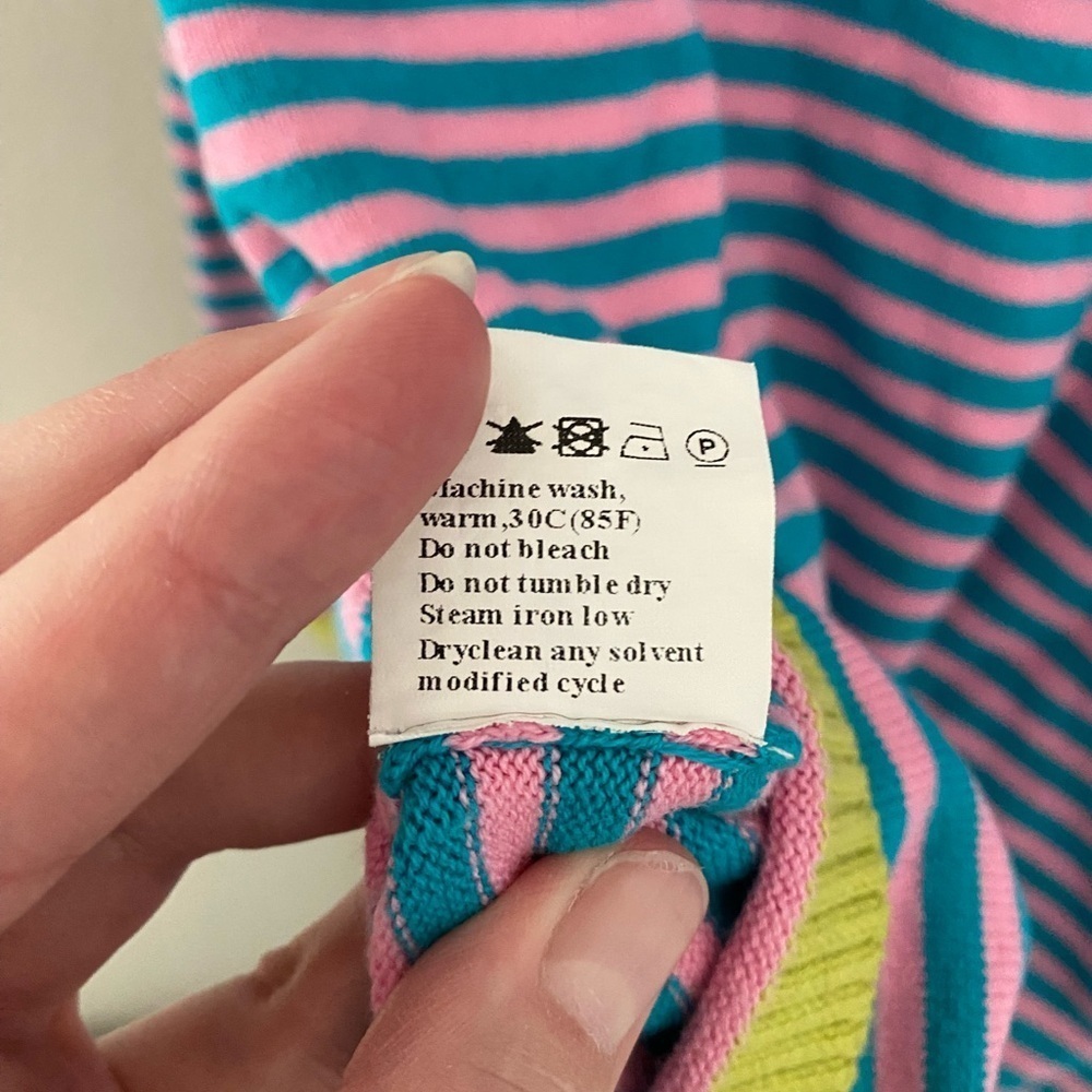 Dokotoo - Women’s Striped Cotton Sweater - Size Medium - Picture 6 of 6